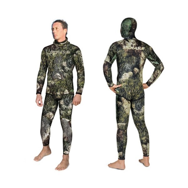 Muta Shorty Sea Spring Camouflage 2,5mm - Per Pesca Subacquea Uomo Con Pad Protettivo E Zip YKK - Foto 7